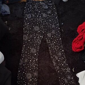 No Boundaries Black and White Celestial Leggings